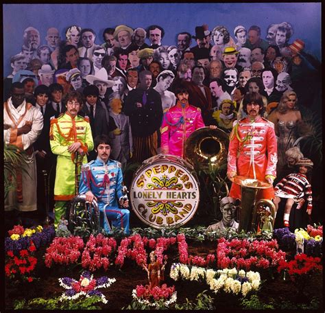 photos of making the cover for sgt pepper s lonely hearts