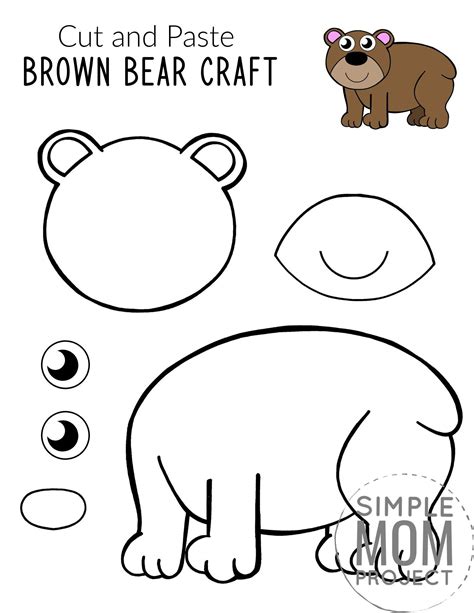 printable brown bear craft  kids bear crafts bear template