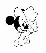 Coloring Pages Baby Mickey Cowboy Disney Gif Mouse Printable Cartoon Para Print Drawing Kids Bebe Color Characters Cute Owl Girls sketch template