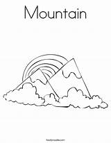 Coloring Mountain Everest Mount Popular sketch template