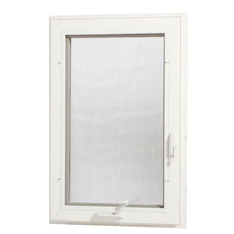 tafco windows      left hand vinyl casement window  screen white vc