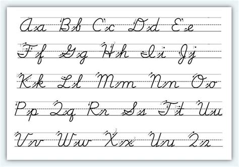 pin  tabitha tang  caligraphy cursive alphabet printable cursive