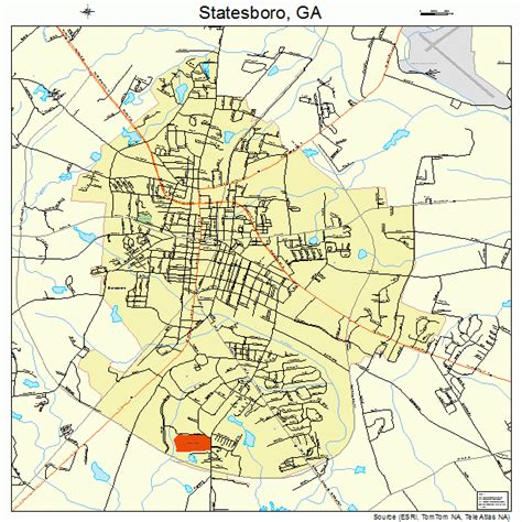 statesboro georgia street map