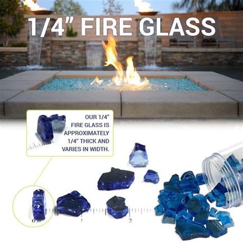 Bbqguys Signature 1 4 Inch Cobalt Blue Reflective Fire Glass 10