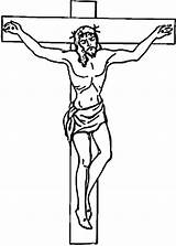 Coloring Pages Crucifixion Getdrawings sketch template