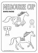Melbourne Cup Kids Printable Colouring Craft Printables Race Horse Pages Coloring Crafts Activities Racing Sheets Au Handmadekids Sheet Horses Worksheets sketch template