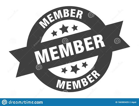 member sign stock vector illustration  banner button