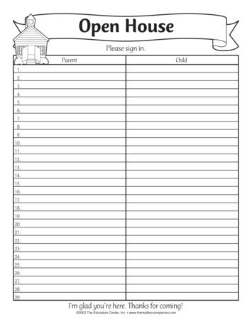sign  sheet lesson plans  mailbox