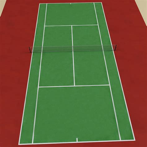tennis court v2 3d model