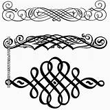 Flourish Flourishes Clipart Clip Scrolls Decorative Vector Scroll Work Pattern Line Cliparts Dividers Calligraphy Corner Silhouette Search Clipartix Typography Library sketch template