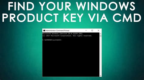 find  windows product key  cmd youtube