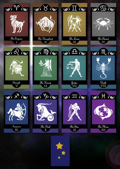 zodiac themed tarot cards  itsrachul  deviantart