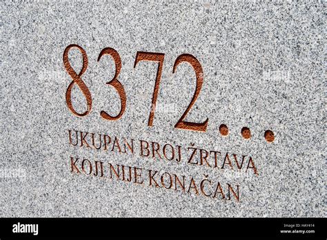 srebrenica potocari memorial cemetery   victims stock photo alamy