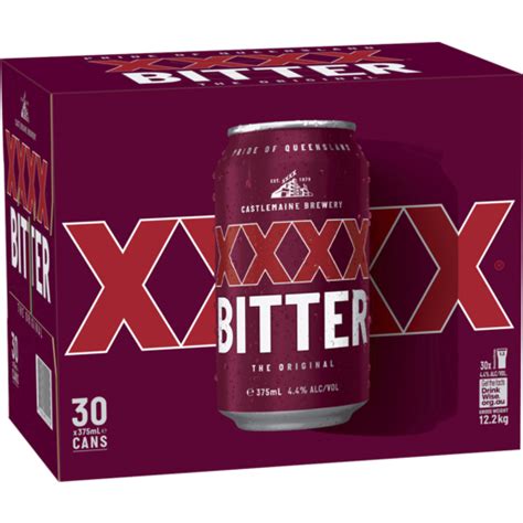 Xxxx Bitter Cans 30 375ml Southern Hotel Toowoomba
