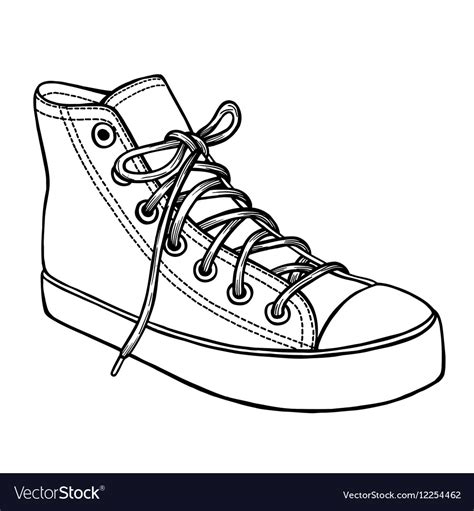 hand drawn sketch sport shoes royalty  vector image