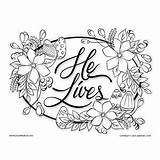 Coloring Pages Easter He Lives Premium Previous Posts sketch template