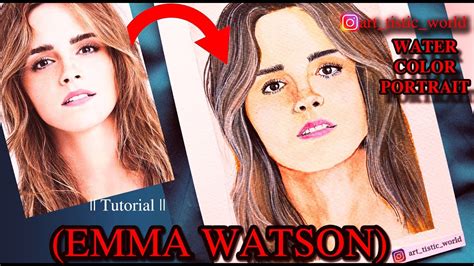 How To Draw Emma Watson Portrait Drawing Water Color