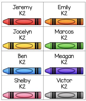 crayon  tags editable   time  kindergarten tiffani mugurussa