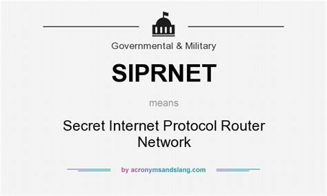 siprnet secret internet protocol router network  governmental