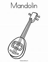 Mandolin Coloring Music Pages Twistynoodle Built California Usa Print Outline Template Noodle sketch template
