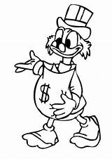 Coloring Scrooge Mcduck Duck Richest Pages Getdrawings sketch template