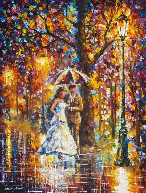 dream wedding palette knife oil painting  canvas  leonid afremov