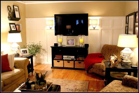 daily nest  nest living room decor tv family room design