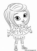 Shine Coloring Shimmer Pages Leah Printable Print Color sketch template