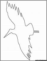 Outline Flying Stork Coloring Fun Pages sketch template