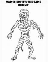 Mummy Scientist sketch template