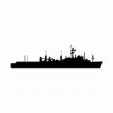 Silhouette Navy Ship Uss Getdrawings sketch template