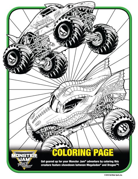 megalodon monster truck coloring page   goodimgco