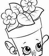 Shopkins Coloring Pot Flower Cheddar Fry Wise Pages sketch template