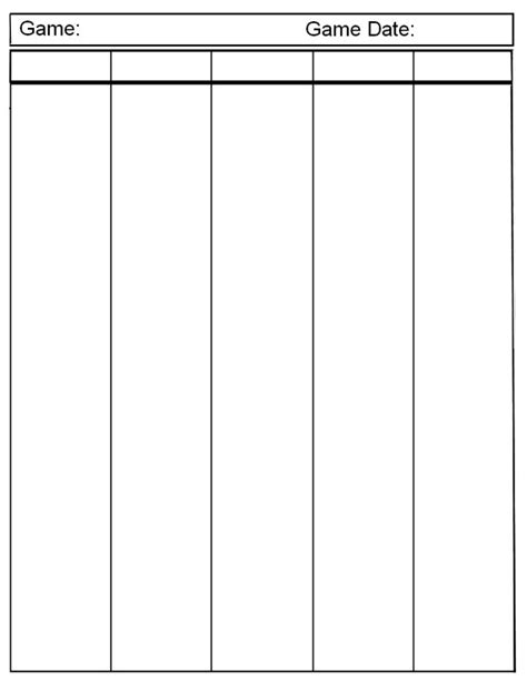 column blank chart