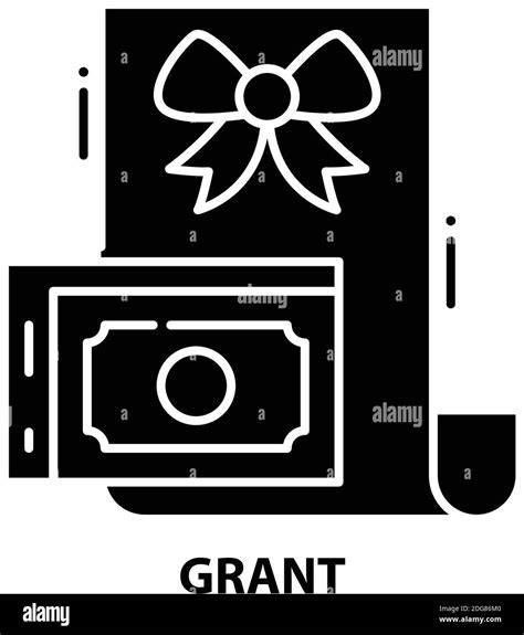 grant icon black vector sign  editable strokes concept