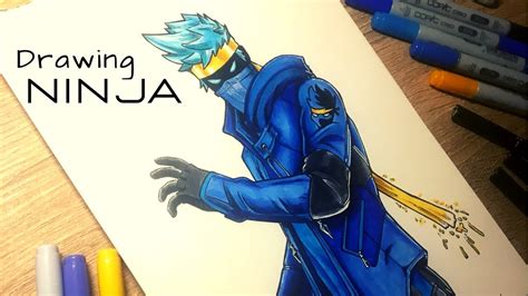 drawing ninjas epic  skin  fortnite speed drawing youtube