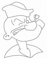 Popeye Coloring Sailor Pages Drawings Printable Man Color Kids Sketsa Comments Library Clipart Characters Popular Coloringhome sketch template