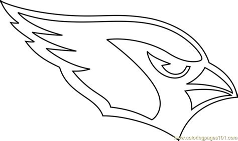 arizona cardinals logo coloring page  kids  nfl printable
