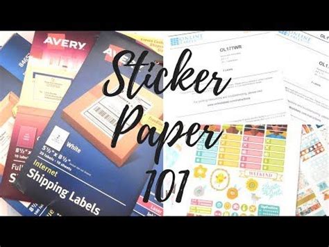 sticker paper  printable stickers   shipping labels youtube