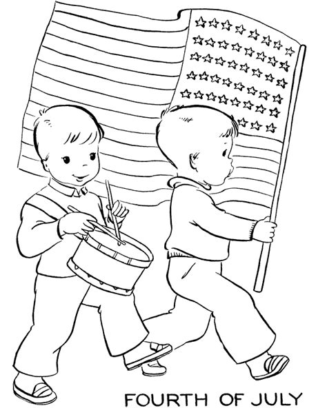 parade fourth  july  kids coloring pages  kids coloring pages