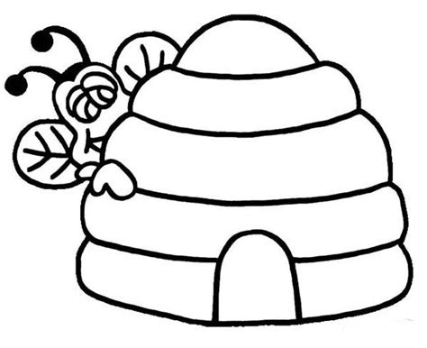 bee hive template clipart