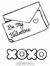 Coloring Pages Valentines Xoxo Valentine Giggletimetoys sketch template