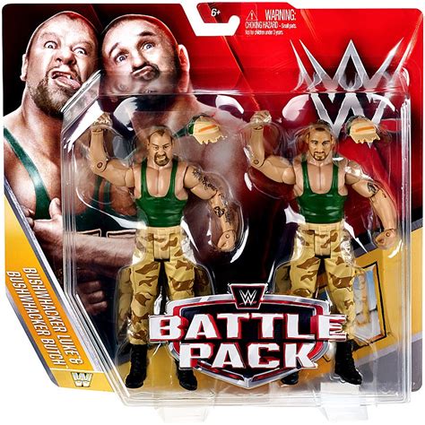 wwe wrestling battle pack series   bushwackers  action figure