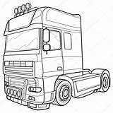 Vrachtwagen Scania Camion Croquis Vrachtauto Daf Lorry Vrachtwagens Schets Vectorielle Fendt St2 Tir Nieuw Ilustración Beeld sketch template