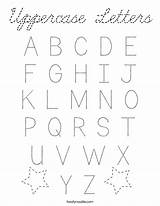 Letters Cursive Uppercase sketch template