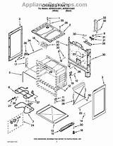 Parts Oven Liner Chassis Thermador Amana Appliancepartspros sketch template