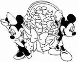 Mickey Mouse Easter sketch template