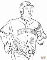 Coloring Pages Joey Votto sketch template