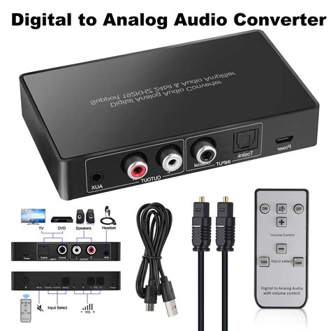 digital to analog audio converter with remote eeekit 192khz 24bit