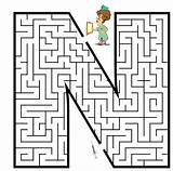 Labirint Litere Planse Colorat Desene Mazes Uppercase Labirinto Shaped sketch template